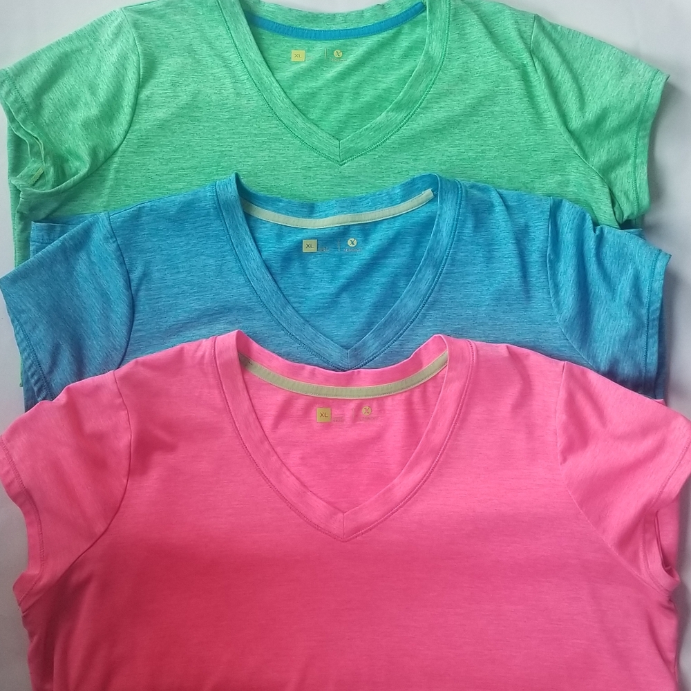 Lot of 3 Xersion Shirts XL 100% Polyester
